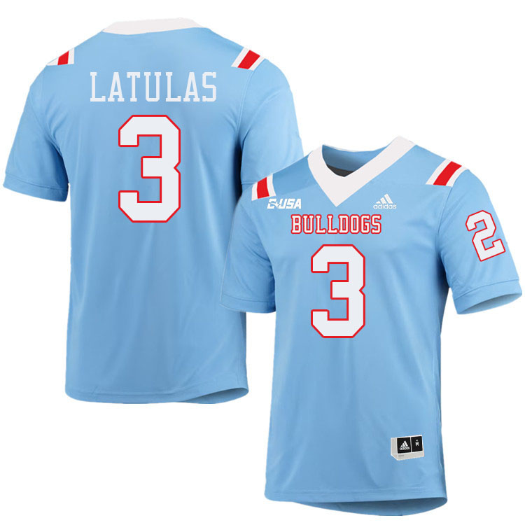 Dedrick Latulas Louisiana Tech Jersey,LA Tech Bulldogs Football Jerseys,Uniforms,Gears-Light Blue